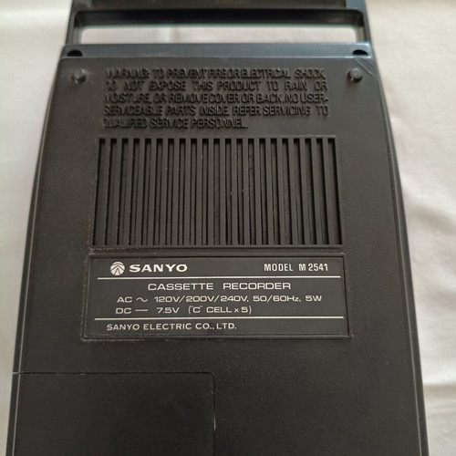 Sanyo model M2541 cassette tape recorder used