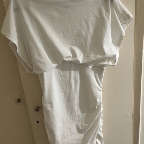 Missguided white modern dress, size M