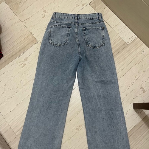 Shein wide blue faded women's jeans like new, size XS