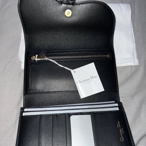 Dior Saddle Leather Wallet like new, black