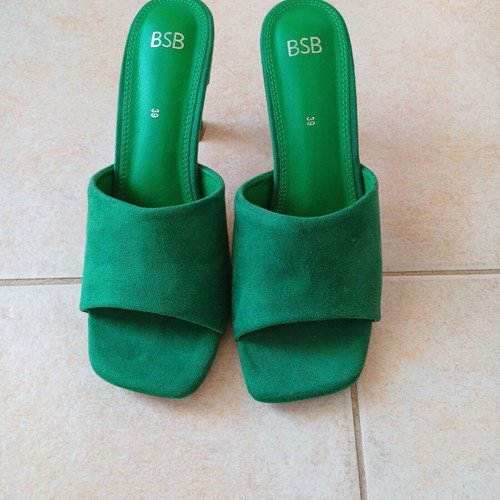 BSB Suede Sandals Size 39 with 7 cm Heel Like New