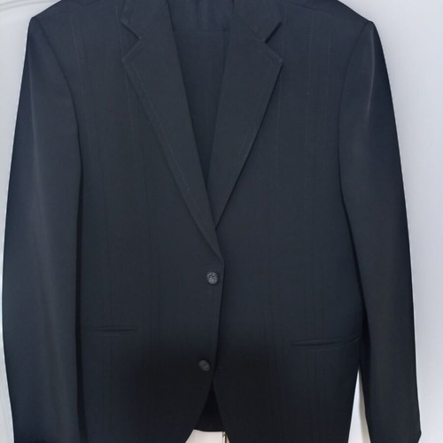 Berto Lucci Slim Fit Men's Suit Black Size 44 M like new with tie gift