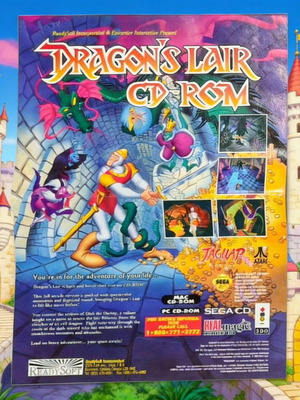 Αφίσα Dragons Lair A4 μεταχειρισμένη σε άριστη κατάσταση