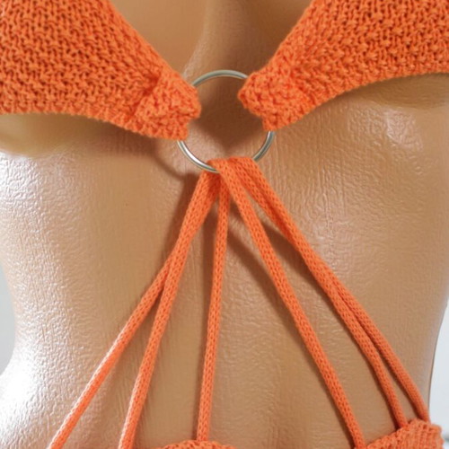 Orange Miami style beach dress new with fringes