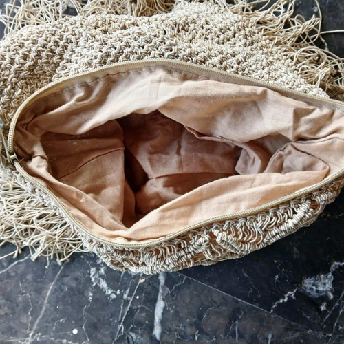 Summer boho straw woven bag, brand new