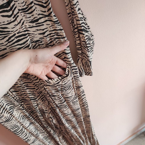 Mango jumpsuit like new, viscose zebra print, sizes XS-S