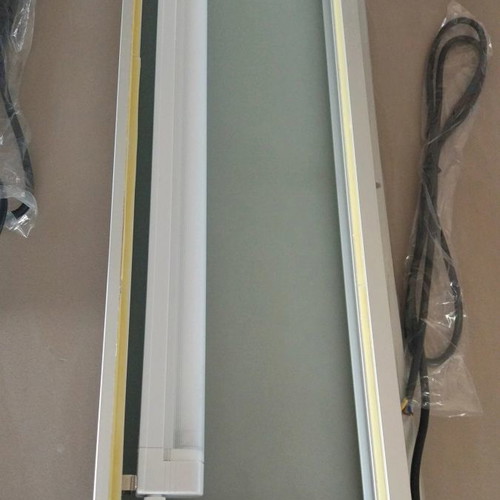 Aluminum and Glass Shelves with Lighting, New, Two Sizes