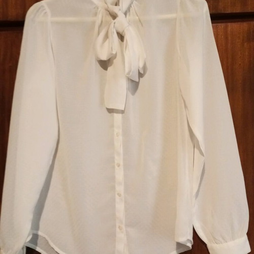 Vintage white shirt with neck tie like new, SUITEBLANCO