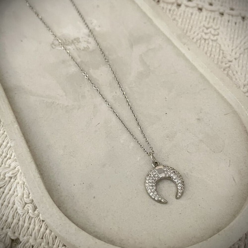Modern pendant stainless steel silver color, new