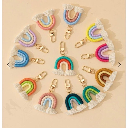 Boho rainbow bomboniere new, macrame natural style