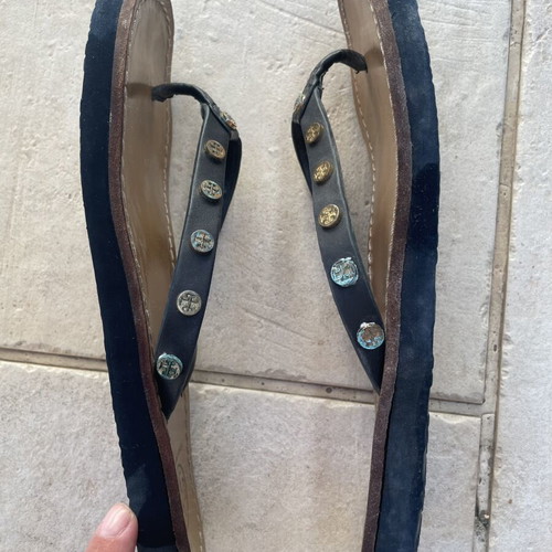 Tory Burch leather sandals used, blue size 39