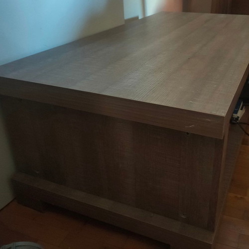 Coffee table like new, modern melamine birch color, 120x60x42 cm