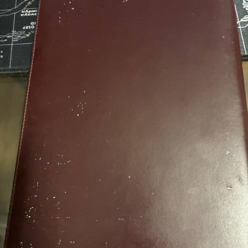 Vintage leather agenda case Informecanica used, 1980s business gift
