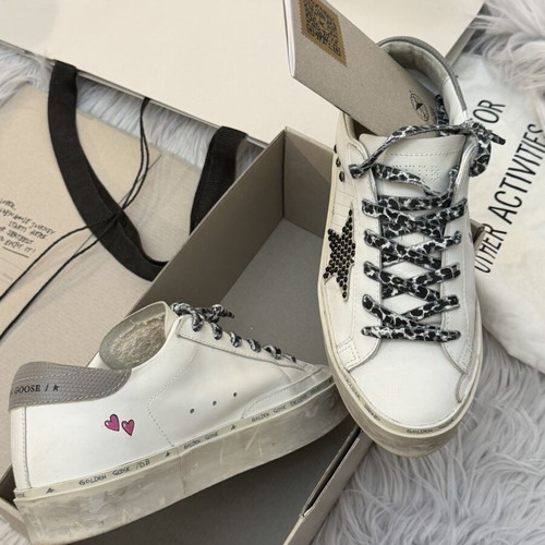 Golden Goose Hi Star leather trainers like new, size 39, white