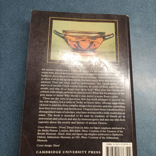Book Looking at Greek Vases like new 1991