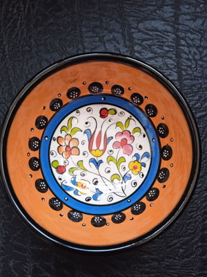 Ceramic bowl with traditional Romanian designs new