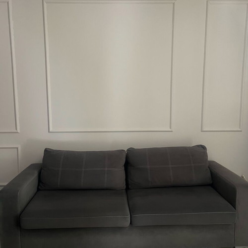 Marmaridis two-seater sofa 2.20m like new, grey water-repellent fabric