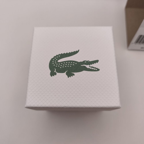 Lacoste Boston 3-Hand men's watch with silver bracelet and black dial