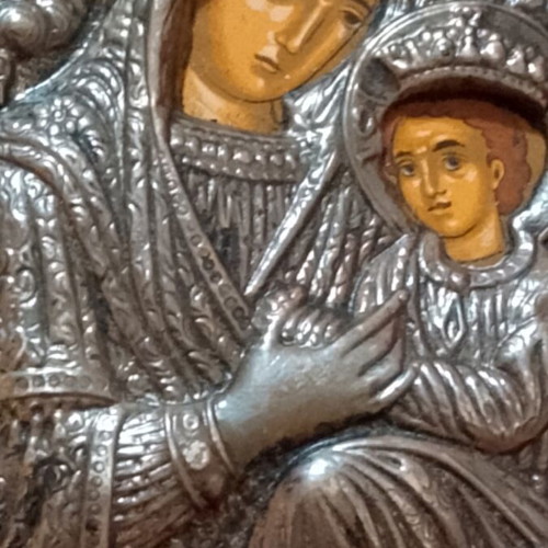 Silver icon 950 of Panagia