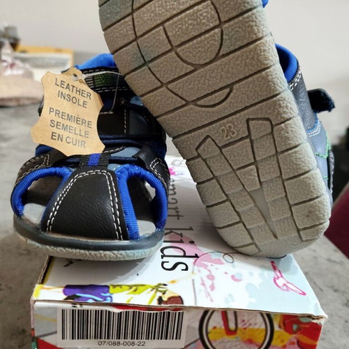 One Step children's sandals new, size 23, grey and blue