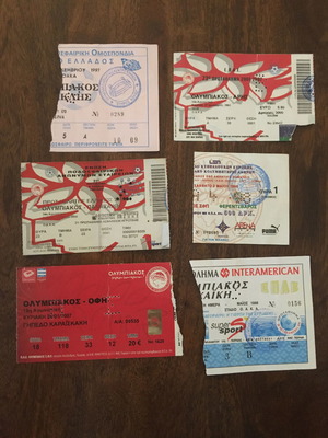 Olympiakos ticket stubs used