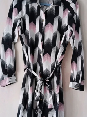 Lee Cooper shirt dress size M like new, black and pink