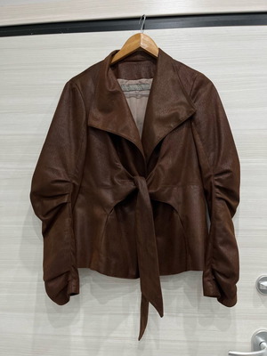 Zara women's jacket brown new, suede fabric