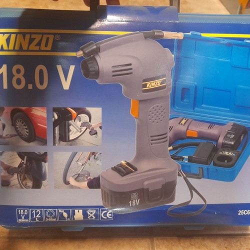 Kinzo 18V Battery Air Compressor Set with Case and Charger