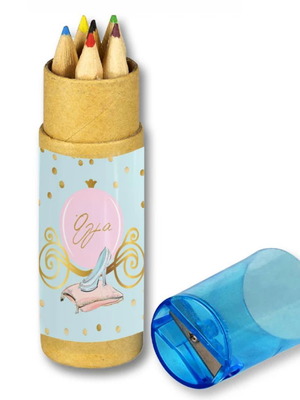 Cinderella Shoe and Car Colored Pencils 10pcs new, personalized