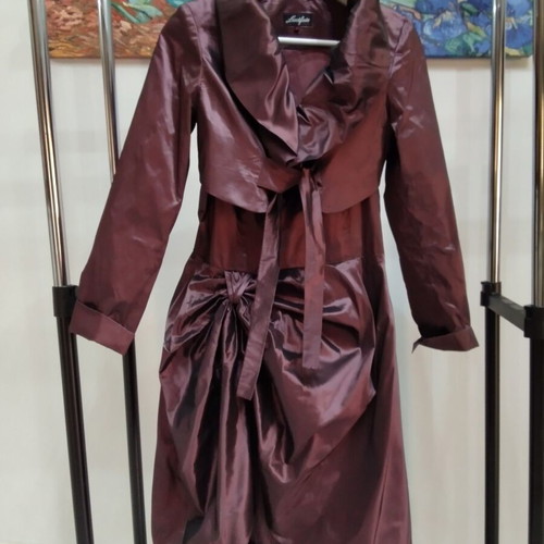 Lucifair evening dress and bolero set chocolate brown and burgundy, excellent condition