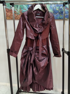 Lucifair evening dress and bolero set chocolate brown and burgundy, excellent condition