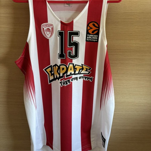 Olympiacos BC Authentic Printezis Basketball Jersey like new 2015-2016