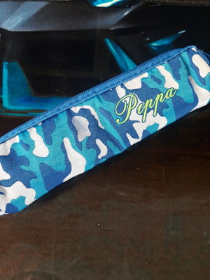 Pencil case like new with modern camouflage design