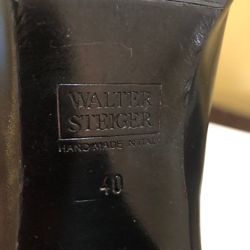 Walter Steiger black leather pumps used, size 40