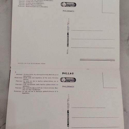 Set of 10 Rhodes (Filerimos) postcards from the 1970s