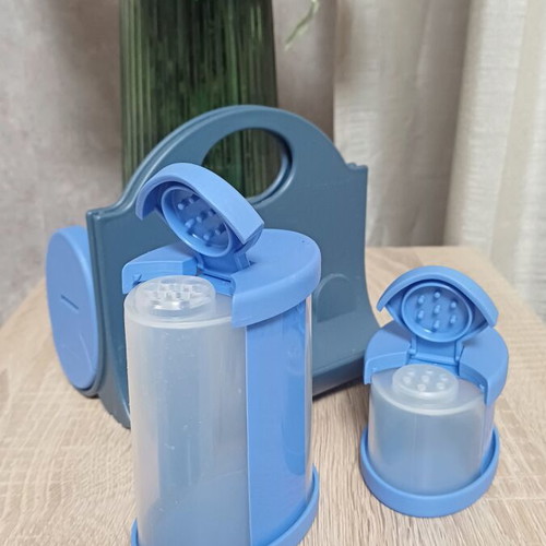 Tupperware set of 4 spice containers with stand, 250ml and 100ml