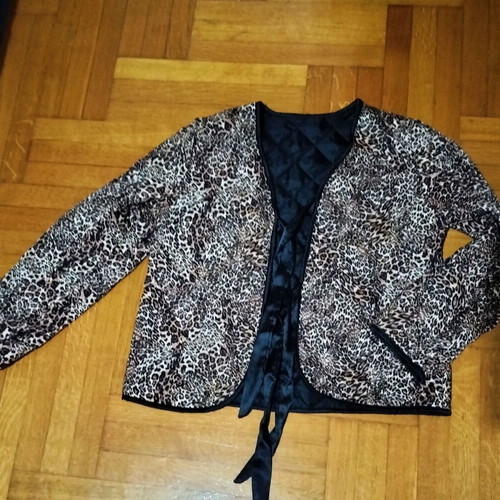 Animal Print Quilted Jacket One Size Like New