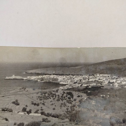 Andros black and white postcard used, 1950s edition S. Frangeti