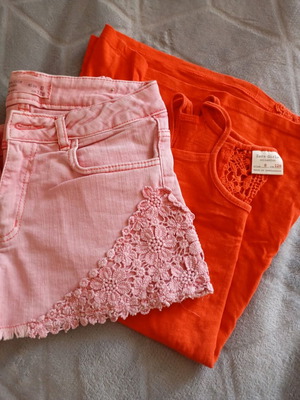Zara girls' top and shorts set like new