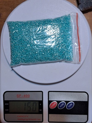 Glass Seed Beads 150g like new, veraman shade