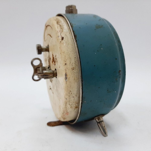 Mera-Poltik vintage mechanical alarm clock from 1950s Poland, used