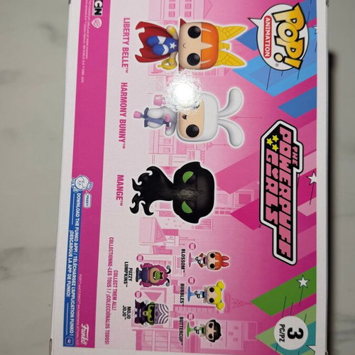 Funko Pop! Powerpuff Girls Liberty Belle Harmony Bunny Mange 3-Pack GITD new