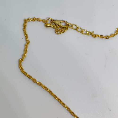Fox Pendant Necklace like new, gold color with stones