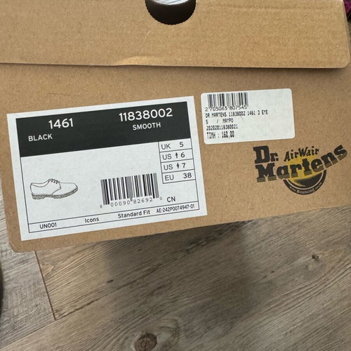 Dr. Martens 1461 smooth leather oxford shoes like new, size 38
