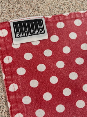 Butlers υφασμάτινο σουπλά κόκκινο πουά μεταχειρισμένο