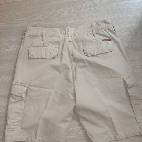 Harley-Davidson vintage canvas cargo shorts beige khaki, like new