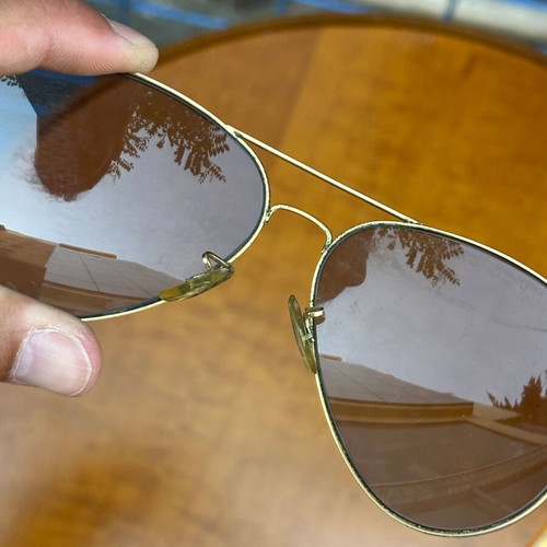 Ray-Ban Aviator vintage sunglasses used, gold frame, brown lenses