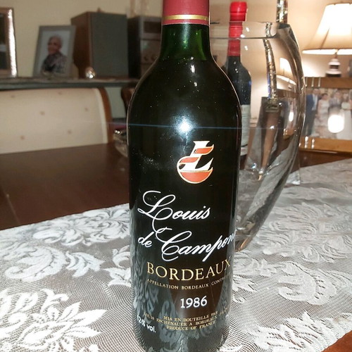 Collectible French wine Bordeaux Louis De Camponac 1986 new