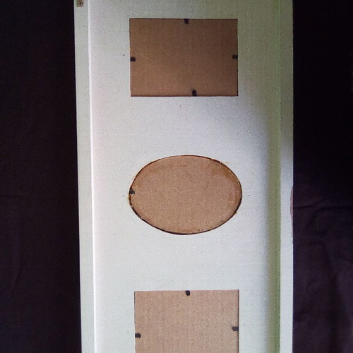Double wooden photo frame with decorative element new