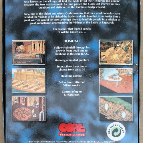 Heimdall Core Design Limited Amiga like new